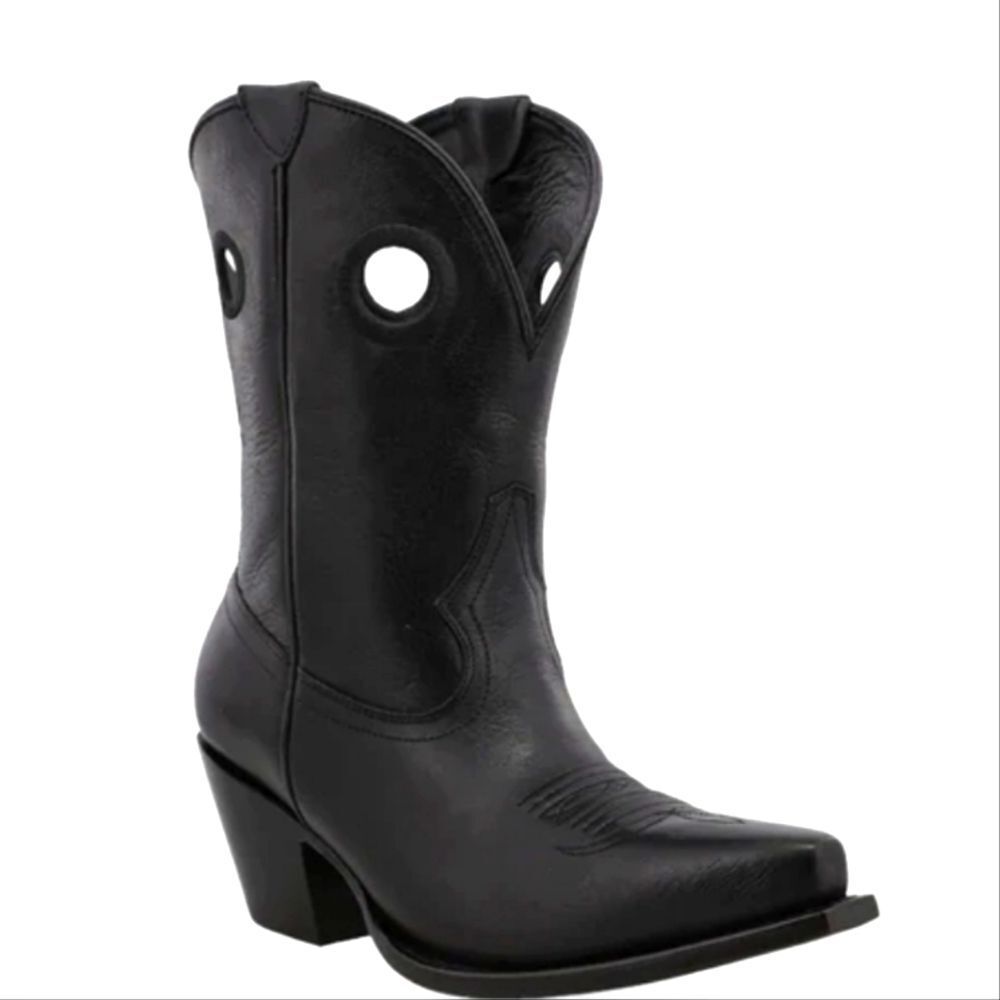 Black Star Matador Western Booties- Black